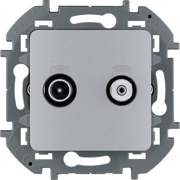 Legrand INSPIRIA Алюминий Розетка TV/SAT звезда IP20 скрытая установка 673882