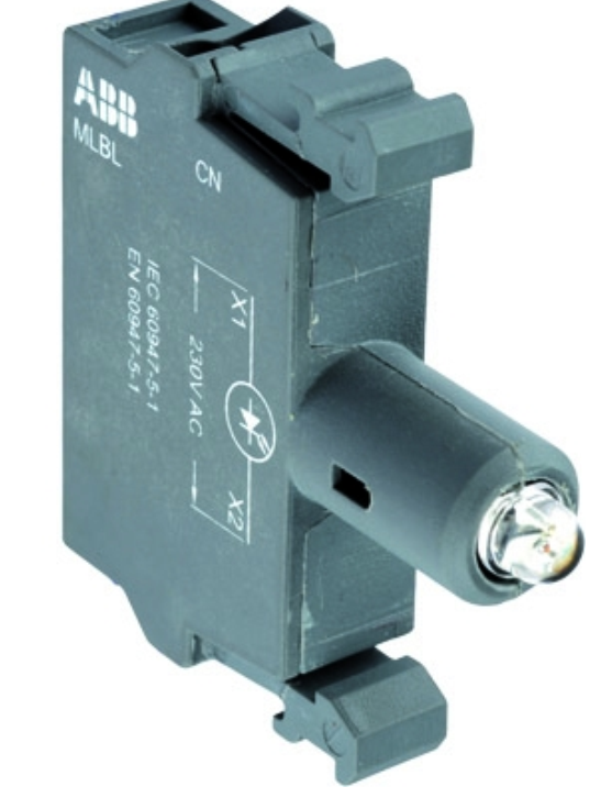 Патрон MLBL-07R со встроенным светодиодом красный 230В AC ABB /1SFA611621R1071/