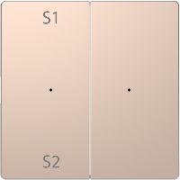 Schneider Electric  MERTEN  D-Life  PlusLink  Шампань  Клавиша 2-местная с S1/S2, пусто MTN5226-6051