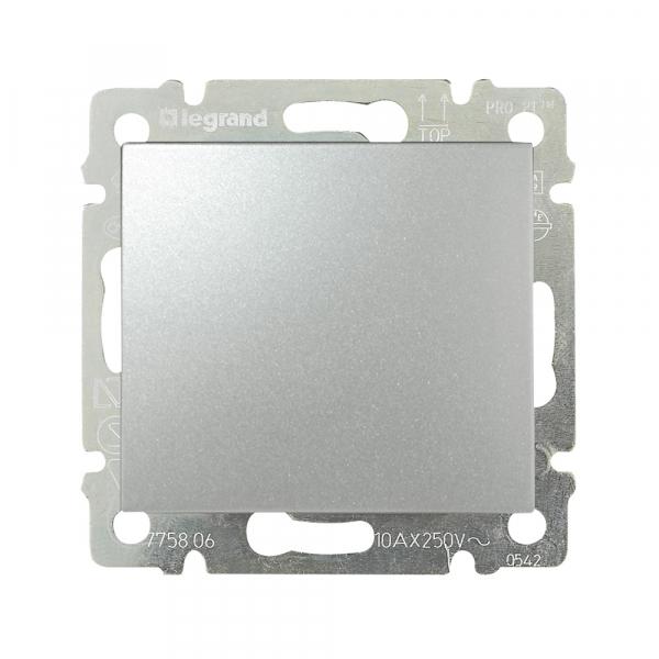 Legrand Valena  Алюминий  Переключатель механизм 1-клавишный 10А 250В 770106 индивидуальная упаковка DIY