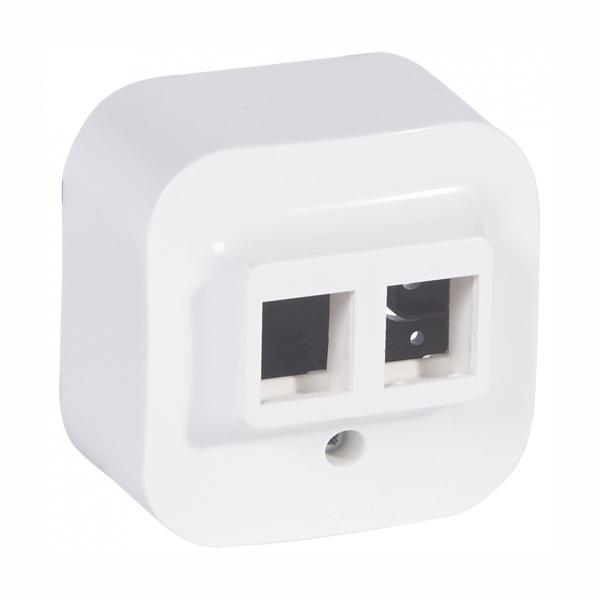 Legrand  Quteo  Белый Розетка Keystone открытая установка 782226