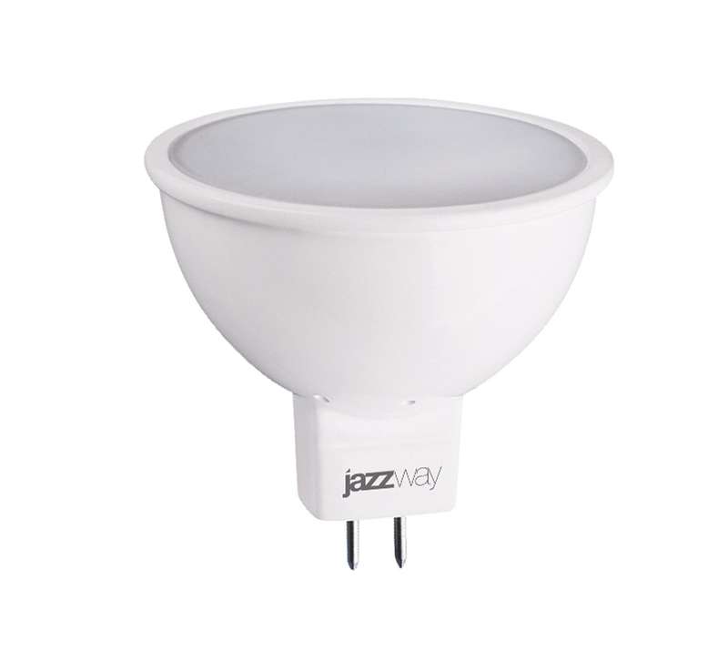 Лампа светодиодная PLED-ECO 5Вт JCDR MR16 3000К тепл. бел. GU5.3 400лм 220-240В JazzWay 1037077A