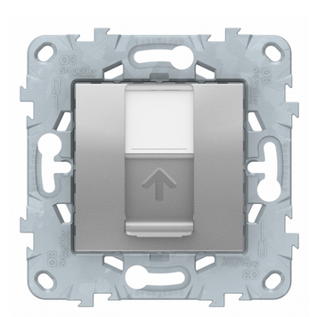 Schneider Electric Unica NEW Алюминий Розетка компьютерная, RJ45, 1-местная категория 6 UTP, NU541530