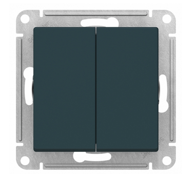 Schneider Electric AtlasDesign Изумруд  Выключатель 2-клавишный схема 5, 10АХ, механизм ATN000851