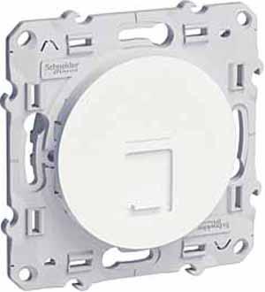 Schneider Electric ODACE Белый Розетка механизм компьютерная 1-местная RJ45 кат.6е S52R475