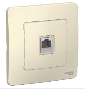 Schneider Electric  BLANCA  Молочный Розетка компьютерная  RJ45, категория 5E, скрытая установка BLNIS045002
