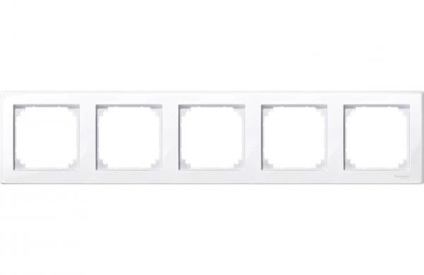 Schneider Electric Merten M-SMART Активно Белый  Рамка монтажная 5-местная MTN478525