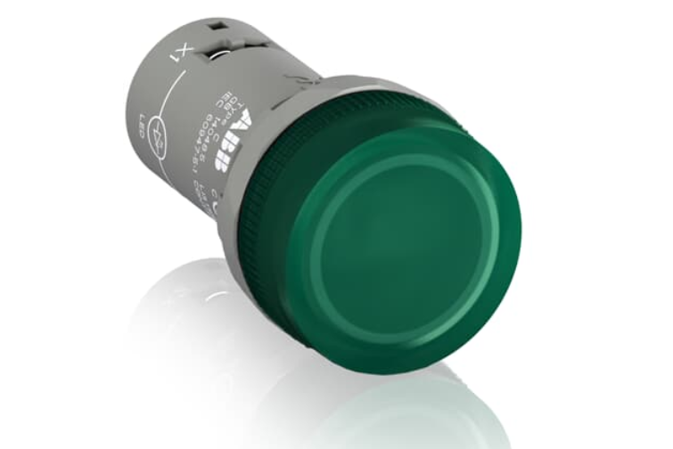 Лампа CL2-501G зелёная со встроенным светодиодом 12В DC ABB  /1SFA619403R5012/