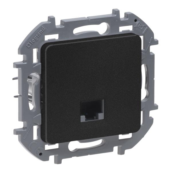 Legrand INSPIRIA Антрацит Розетка компьютерная 1-местная RJ45 6 UTP IP20 скрытая установка 673833