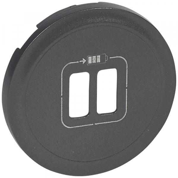 Legrand  Celiane  Графит Накладка зарядного устройства 2хUSB 067956