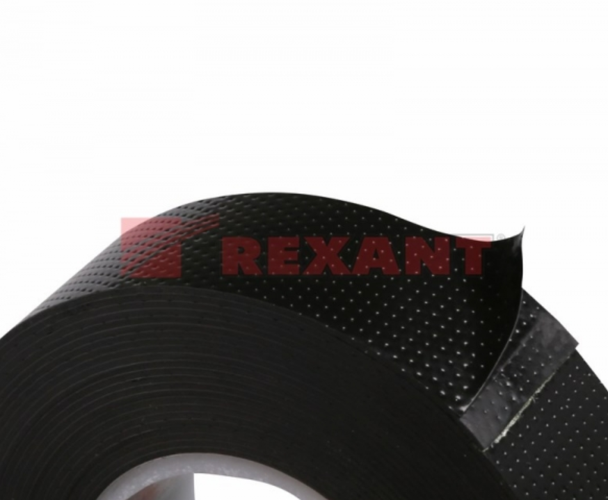 Изолента самослипающаяся черная 25мм 5м REXANT 09-2510