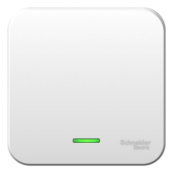 Schneider Electric  BLANCA  Белый  Выключатель 1-клавишный (cхема.1) с подсветкой 6А, 250В, открытая установка BLNVA061101