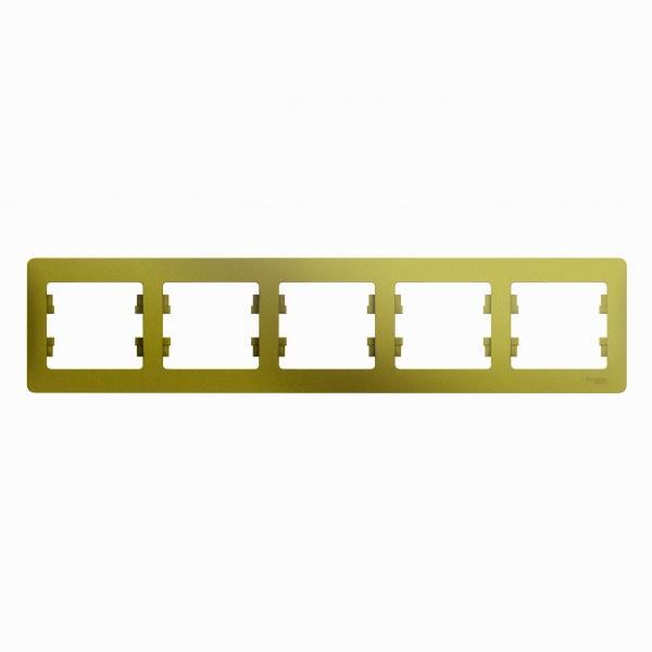 Schneider Electric Glossa Фисташковый Рамка 5-местная горизонтальная IP20 скрытая установка GSL001005