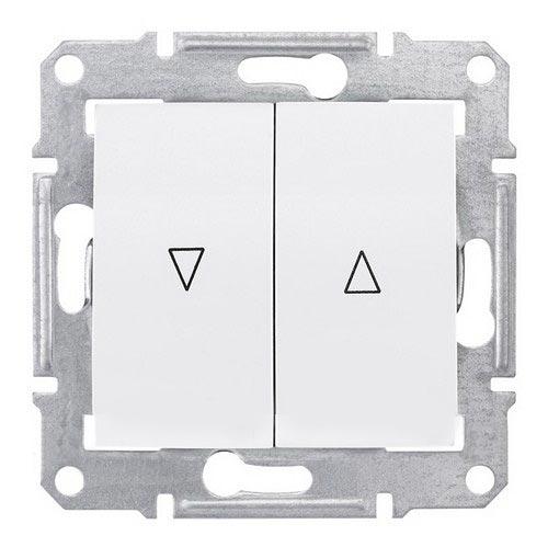 Schneider Electric Sedna  Белый Выключатель механизм для жалюзи с электрической блокировкой 10А IP20 скрытая установка SDN1300121