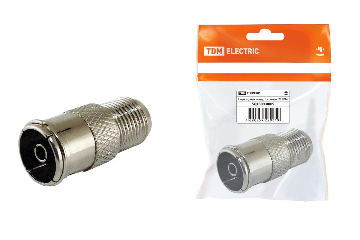 Переходник TDM F гнездо - TV разъём, SQ1809-0009, индивидуальная упаковка (кратно 1)