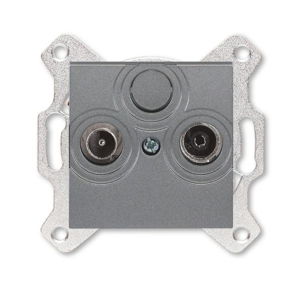 ABB  Levit  Сталь Розетка TV-R, оконечная 2CHH083503A6069