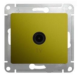 Schneider Electric Glossa Фисташковый Розетка ТВ оконечная 1DB, механизм IP20 скрытая установка GSL001091