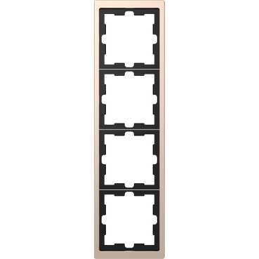 Schneider Electric  MERTEN  D-Life  Шампань  Рамка 4-местная MTN4040-6551