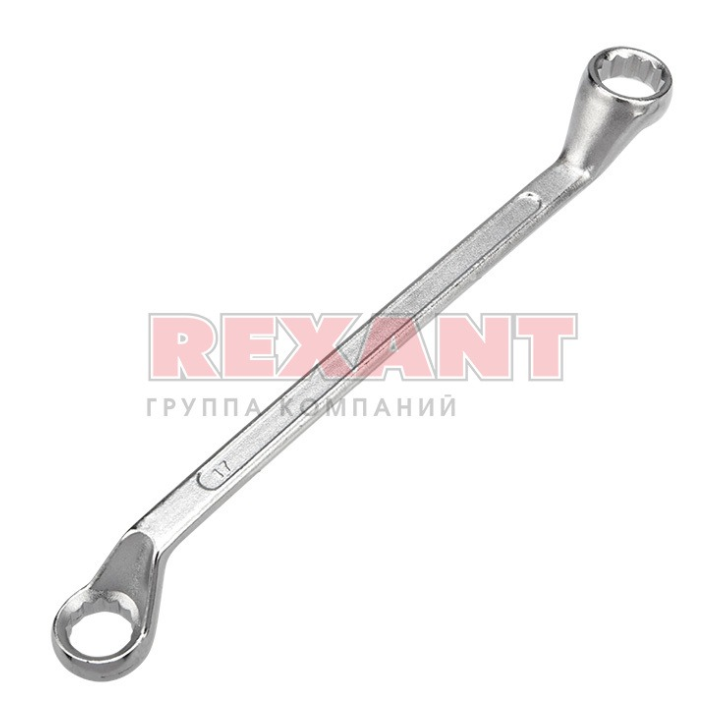Ключ накидной коленчатый REXANT 17х19 мм, хром 12-5860-2
