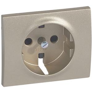 Legrand  Galea Life  Титан Лицевая Панель розетки 2К+З шторки Pro 21 771421