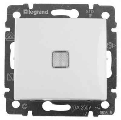 Legrand Valena  Белый Выключатель механизм 1-клавишный с подсветкой 10А 250В  /774410 (кратно 10)