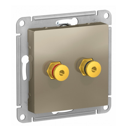 Schneider Electric AtlasDesign Шампань  Розетка аудио 2-местная ATN000587