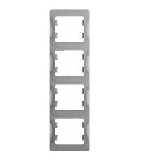 Schneider Electric Glossa Алюминий Рамка 4-местная вертикальная IP20 скрытая установка GSL000308