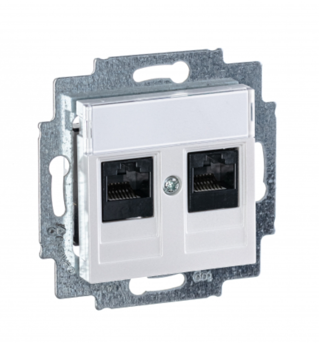 ABB  Levit  Жемчуг Розетка компьютерная, 2хRJ45 категория 5e, 2CHH295118A6068