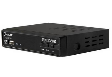 Ресивер цифрового эфирного ТВ D-Color DC 1302 HD DVB-Т2 АС3 металлический корпус дисплей