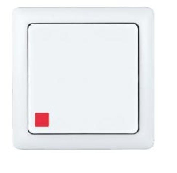 Schneider Electric  Хит  Белый  Выключатель 1-клавишный с индикатором (250В, 6А) IP20 скрытая установка (ВС16-135-б) VS16-135-B