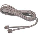 Телефонный шнур, удлинитель RJ-11(6P-4C), длина 2 метра, белый REXANT 18-3021