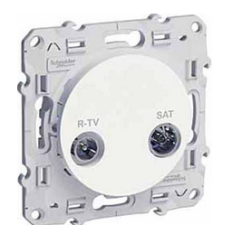 Schneider Electric ODACE Белый Розетка механизм R-TV+SAT оконечная S52R455