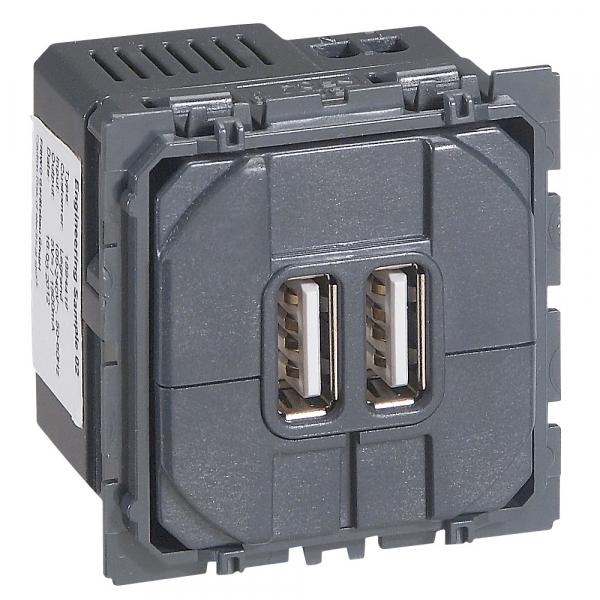 Legrand  Celiane Розетка механизм USB 2-местная 67462