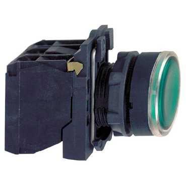 Кнопка Schneider Electric TE-IMCI XB5AW33M5   22мм 230-240В зелёная с подсветкой