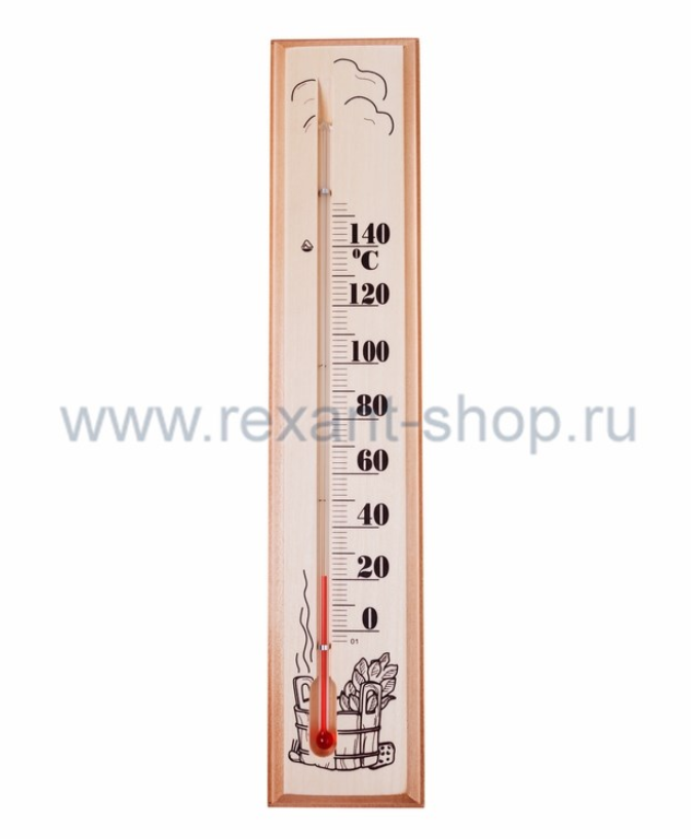 Термометр для сауны, основание - дерево 60х300 мм REXANT 70-0506