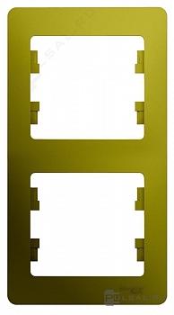 Schneider Electric Glossa Фисташковый Рамка 2-местная вертикальная IP20 скрытая установка GSL001006