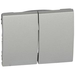 Legrand  Galea Life  Алюминий Лицевая Панель выключателя 2-клавишный 771312