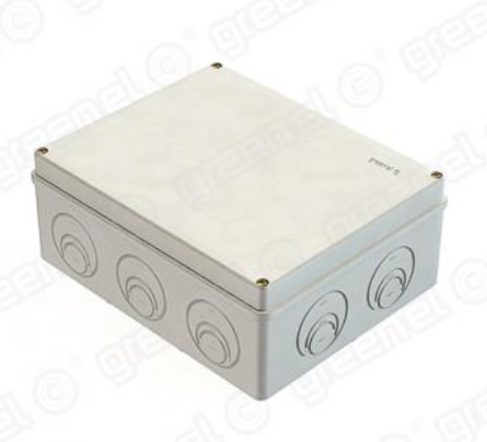 Коробка приборная ОП 240х195х90 IP44, в комплекте кабельные вводы GE51028 (D25)-3шт, GE51037 (D32)-2шт  (6шт) /GE41271