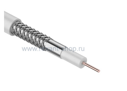 SAT 50 M, Cu/Al/CuSn, (64%), 75 Ом, белый  CAVEL кабель бухта100м 01-2402