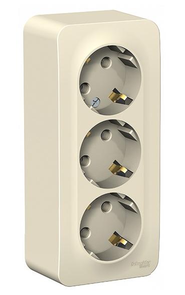 Schneider Electric BLANCA О/У РОЗЕТКА 3-я с заземлением без штор. ИЗОЛ.ПЛ 16А, 250В, МОЛОЧНЫЙ BLNRA010312