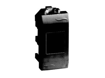 DKC  BRAVA Компьютерная розетка RJ-45, кат.5E (экранированная, разъем AMP), черная, 1модуль