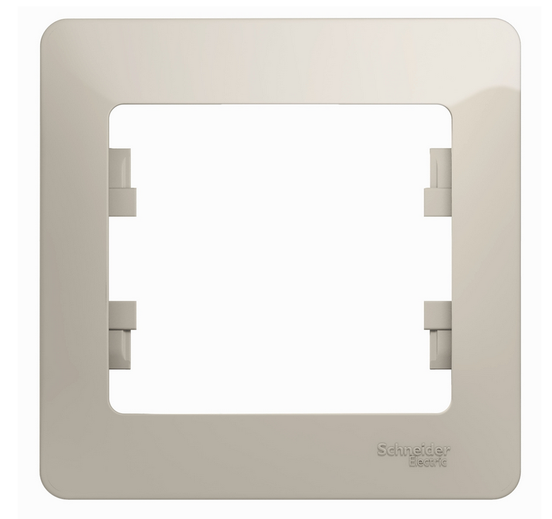 Schneider Electric Glossa Молочный Рамка 1-местная IP20 скрытая установка GSL000901