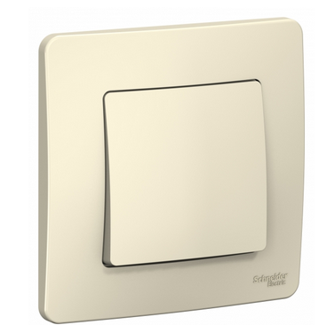 Schneider Electric  BLANCA  Молочный Выключатель 1-клавишный  (cх.1), 10А, 250B, скрытая установка BLNVS010102