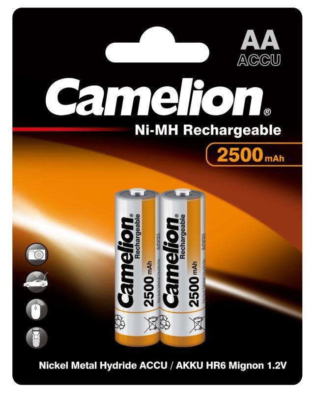 Аккумулятор AA/R6 NI-MN 2500мА.ч BP-2 металлик (блист.2шт) Camelion 6107