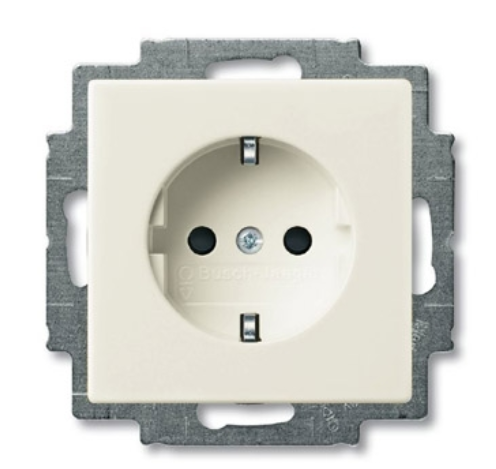 ABB Basic 55 Слоновая кость Розетка SCHUKO 16А 250В, с винтовыми клеммами,  /2011-0-6154//2CKA002011A6154/