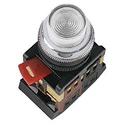 Арматура светосигнальная ABLFS-22 (белая) неон кнопка пл. 1з+1р 230В IEK