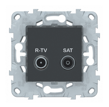 Schneider Electric Unica NEW Антрацит Розетка R-TV/ SAT, 1-местная NU545454