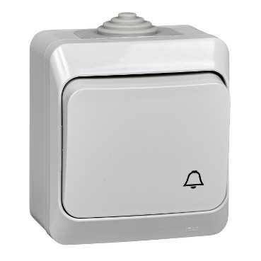 Schneider Electric  ЭТЮД  Серый  Кнопка нажимная (схема 1) IP44 открытая установка KA10-041C