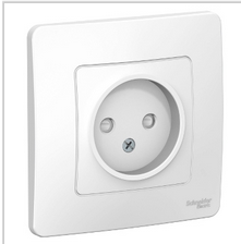 Schneider Electric  BLANCA  Белый  Розетка без заземляющих контактов со шторками16А, 250В, IP20  скрытая установка BLNRS000111