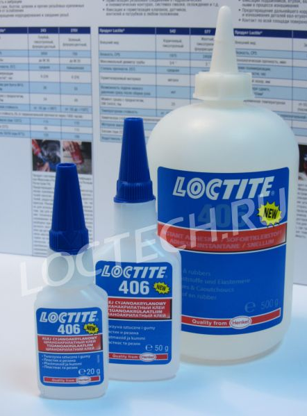 Клей цианоакрилатный для эластомеров и резины Loctite 406 BO 20G 1924110